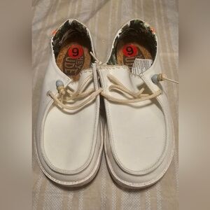 Hey Dude Womens White Sneakers